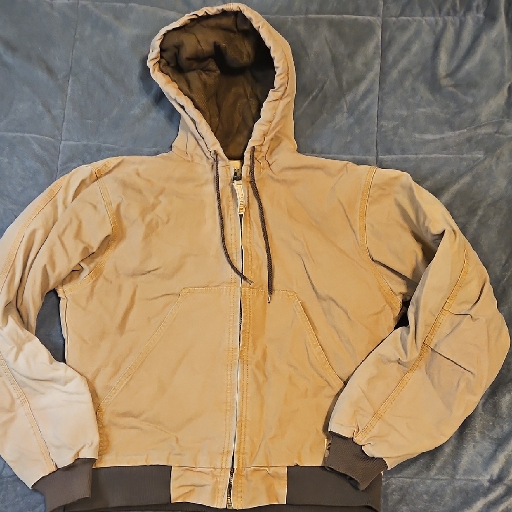 Men's Tan Hooded Jacket